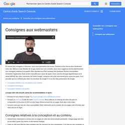 Richtlijnen voor webmasters - Webmasterhulpprogramma's van Google Help