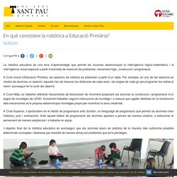 En què consisteix la robòtica a Educació Primària?