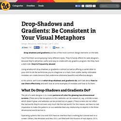 Drop-Shadows and Gradients: Be Consistent in Your Visual Metapho