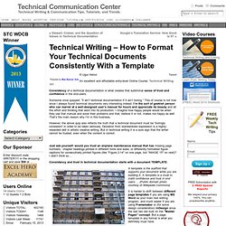 Technical Writing - How to Format Your Technical Documents Consi