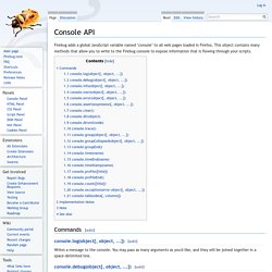 Console API