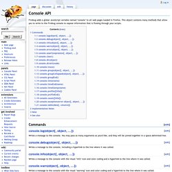 Console API - FirebugWiki