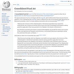 Consolidated Fund Act