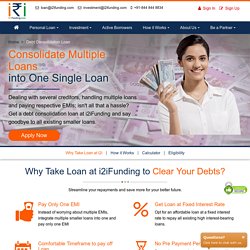 Get easy Online Personal Loan for Debt Consolidation in India