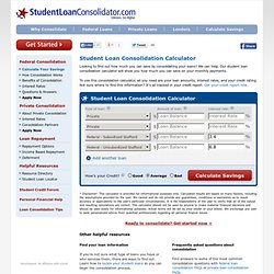 Student Loan Consolidation Calculator - Calculate Your Savings Today