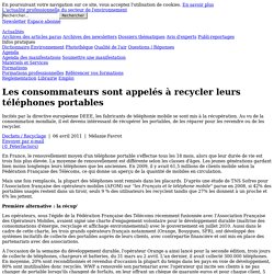 Les consommateurs sont appelés à recycler leurs téléphones portables