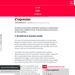 La consommation, un mode d'expression