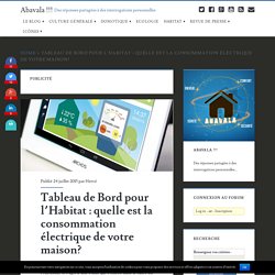 Tableau de Bord pour l’Habitat : quelle est la consommation électrique de votre maison?