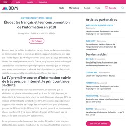 Étude : les français et leur consommation de l'information en 2018