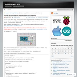 Sonde de température et consommation d’énergie