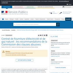 Consommation -Contrat de fourniture d ... - service-public.fr