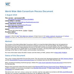World Wide Web Consortium Process Document