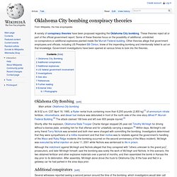 Oklahoma City bombing conspiracy theories