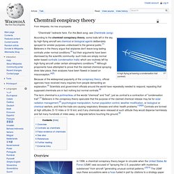 Chemtrail conspiracy theory