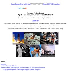Conspiracy Trilogy Report: Moon Hoax, JFK, 9/11