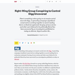 Right-Wing Group Conspiring to Control Digg Uncovered