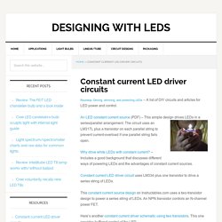 Constant current LED driver circuits