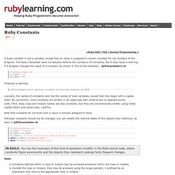 Ruby Constants