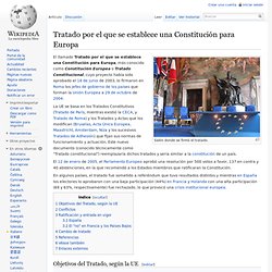Tratado por el que se establece una Constitución para Europa