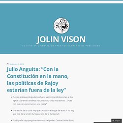 Julio Anguita: “Con la Constitución en la mano, las políticas de Rajoy estarían fuera de la ley”
