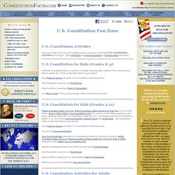 United States (U.S.) Constitution for Kids — Activities, Quizzes, Puzzles, & More