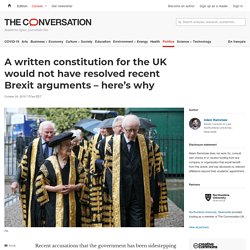 A written constitution for the UK would not have resolved recent Brexit arguments – here's why
