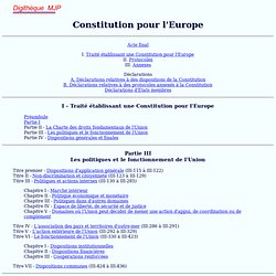 Constitution européenne, 2004, Traité constitutionnel, Constitution pour l'Europe, MJP, université de Perpignan