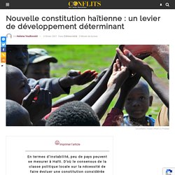 Nouvelle constitution haïtienne : un levier de développement déterminant