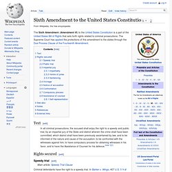 Sixth Amendment to the United States Constitution