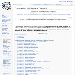Constitution Wiki Etienne Chouard