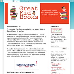 Constitution Day Resources for Middle School & High School (ages 12 and up)