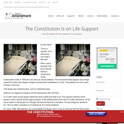 The Constitution Is on Life-Support