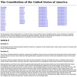 The Constitution of the United States of America