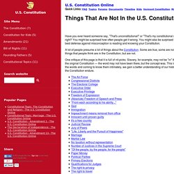 Constitution Myths