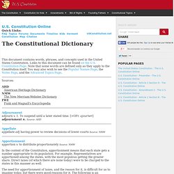 The Constitutional Dictionary