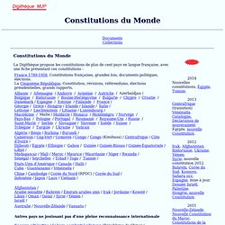 Constitutions du Monde en langue française