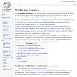 Constitutions françaises