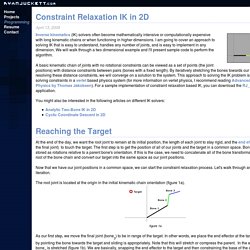 Constraint Relaxation IK in 2D