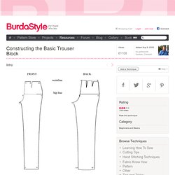 Constructing the Basic Trouser Block – Learning Sewing