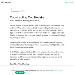 Constructing Cob Housing