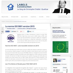 La norme ISO 9001 version 2015