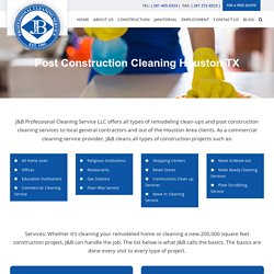 Post Construction Cleaning HoustonTX