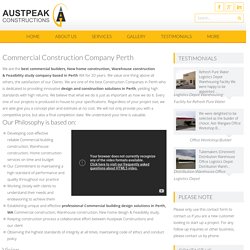 Commercial & Warehouse Construction Company Perth