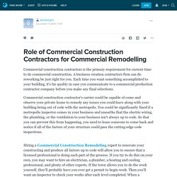 Role of Commercial Construction Contractors for Commercial Remodelling: adudesigns — LiveJournal