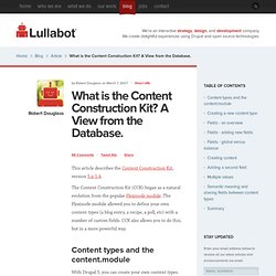 What is the Content Construction Kit? A View from the Database.