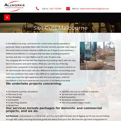 Site Cuts Melbourne - Allworks Earthworks