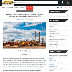 Heavy Construction Equipment Market Insights, Overview, Analysis and Forecast 2021-2025 – Latest Heavy Construction Equipment News