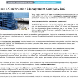 Construction management company