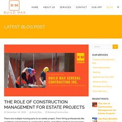 The role of Construction Management for Estate Projects
