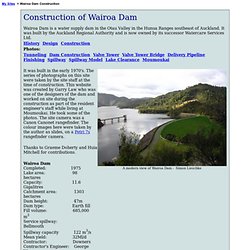 Construction of Wairoa Dam